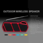 NewRixing NR-5011fm Outdoor Portable Bluetooth Speakerr, Support Hands-free Call / TF Card / FM / U Disk - Image 2