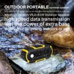 NewRixing NR-5016 Outdoor Splash-proof Water Bluetooth Speaker, Support Hands-free Call / TF Card / FM / U Disk - Image 6