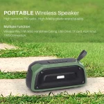 New Rixing NR-906FM TWS Waterproof Bluetooth Speaker Support Hands-free Call / FM with Handle & Antenna, NR-906FM (Emerald Green), NR-906FM (Black), NR-906FM (Red), NR-906FM (Army Green)... - Image 6