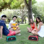 New Rixing NR-906FM TWS Waterproof Bluetooth Speaker Support Hands-free Call / FM with Handle & Antenna, NR-906FM (Emerald Green), NR-906FM (Black), NR-906FM (Red), NR-906FM (Army Green)... - Image 7