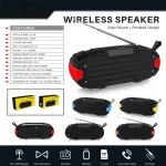 New Rixing NR-907FM TWS Outdoor Bluetooth Speaker Support Hands-free Call / FM with Handle & Antenna, NR-907FM (Orange), NR-907FM (Black), NR-907FM (Red), NR-907FM (Yellow), NR-906 (Blue) - Image 7