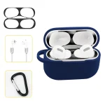 For AirPods Pro Silicone Wireless Earphone Protective Case Storage Box with Hook & Anti-drop Rope - Image 3