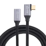 Elbow USB-C / Type-C Male to USB-C / Type-C Female Transmission Data Cable, 0.5m, 1m, 1.5m, 2m