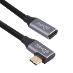 Elbow USB-C / Type-C Male to USB-C / Type-C Female Transmission Data Cable, 0.5m, 1m, 1.5m, 2m - Image 2