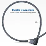 100W USB-C / Type-C Elbow to USB-C / Type-C Male Full-function Data Cable with E-mark, 0.5m, 1m, 1.5m - Image 5