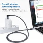 100W USB-C / Type-C Elbow to USB-C / Type-C Male Full-function Data Cable with E-mark, 0.5m, 1m, 1.5m - Image 7