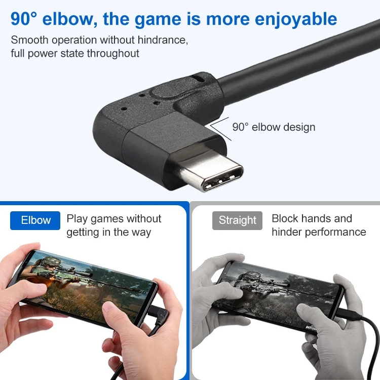 EDA002103201_5.webp 60W 3A USB-C / Type-C Male to USB-C / Type-C Elbow PD Fast Charging Magic Belt Cable, 0.5m, 1m, 2m - Image 6