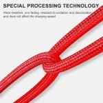 ADC-001 3A USB to USB-C / Type-C Weave Fast Charging Data Cable, 1m USB-C / Type-C, 2m USB-C / Type-C - Image 7