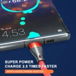 ADC-001 3A USB to Micro USB Weave Fast Charging Data Cable, 1m  Micro USB, 1m Micro USB, 2m  Micro USB, 2m Micro USB - Image 4