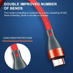 ADC-001 3A USB to Micro USB Weave Fast Charging Data Cable, 1m  Micro USB, 1m Micro USB, 2m  Micro USB, 2m Micro USB - Image 5