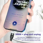 ADC-003 Type-C to 8 Pin PD Fast Charging Weave Data Cable, 1m, 2m - Image 5