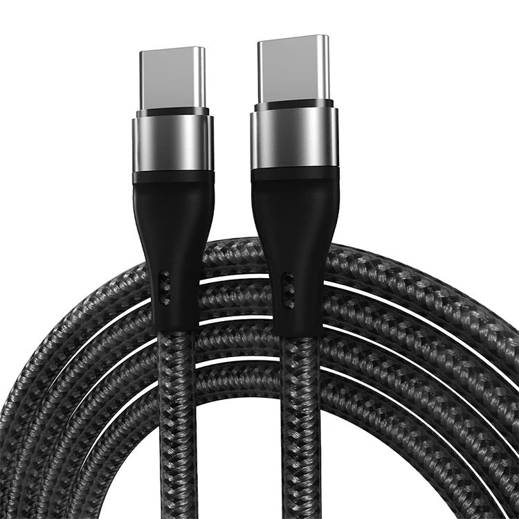 ADC-004 USB-C / Type-C to USB-C / Type-C PD Fast Charging Weave Data Cable, 1m, 2m