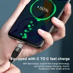 ADC-004 USB-C / Type-C to USB-C / Type-C PD Fast Charging Weave Data Cable, 1m, 2m - Image 6