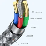 ADC-005 6A USB to USB-C / Type-C Weave Fast Charging Data Cable, 1m, 2m - Image 2