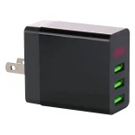 3 USB Ports LED Digital Display Travel Charger,, EU Plug, US Plug, UK Plug