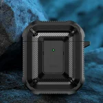 Diamond Texture Earphone Protective Case with Switch & Hook, For AirPods 1 / 2, For AirPods Pro