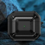 Diamond Texture Earphone Protective Case with Switch & Hook, For AirPods 3