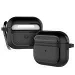 Carbon Fiber TPU Thicken Shockproof Earphone Protective Case with Hook, For AirPods 3 - Image 3