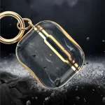 Marble Texture Electroplating Frame Earphone Protective Case with Hook, For AirPods 3 - Image 5