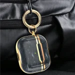 Marble Texture Electroplating Frame Earphone Protective Case with Hook, For AirPods 3 - Image 7