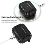 Diamond Shield Mecha TPU + PC Earphone Protective Case with Hook for AirPods Pro, For AirPods Pro - Image 5