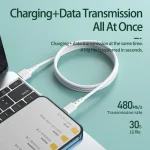 REMAX RC-179i 2.4A 8 Pin High Elastic TPE Fast Charging Data Cable, Length: 1m, 8 Pin - Image 7