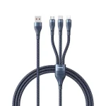 REMAX RC-199th Whirly Series 5A USB to USB-C / Type-C + 8 Pin + Micro USB Fast Charging Data Cable, Cable Length: 1.2m