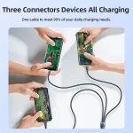 REMAX RC-199th Whirly Series 5A USB to USB-C / Type-C + 8 Pin + Micro USB Fast Charging Data Cable, Cable Length: 1.2m - Image 9