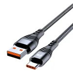 ADC-005 6A USB to USB-C / Type-C Weave Fast Charging Data Cable, 0.5m, 3m - Image 6