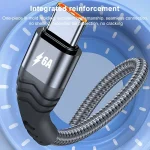 ADC-005 6A USB to USB-C / Type-C Weave Fast Charging Data Cable, 0.5m, 3m - Image 3