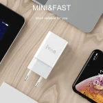 IVON AD-33 2 in 1 2.1A Single USB Port Travel Charger + 1m USB to 8 Pin Data Cable Set,, EU Plug, US Plug - Image 6