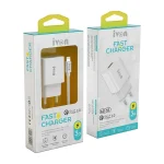 IVON AD-35 2 in 1 18W QC3.0 USB Port Travel Charger + 1m USB to 8 Pin Data Cable Set,, EU Plug, US Plug - Image 7