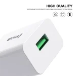 IVON AD-35 2 in 1 18W QC3.0 USB Port Travel Charger + 1m USB to 8 Pin Data Cable Set,, EU Plug, US Plug - Image 2