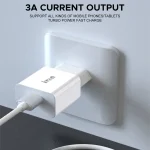 IVON AD-35 2 in 1 18W QC3.0 USB Port Travel Charger + 1m USB to 8 Pin Data Cable Set,, EU Plug, US Plug - Image 5