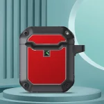 Mecha Hardware Earphone Protective Case with Hook, For AirPods 2 / 1