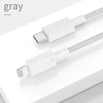 27W PD USB-C / Type-C to 8 Pin Fast Charging Braided Data Cable, Cable Length: 1m, 27W - Image 7