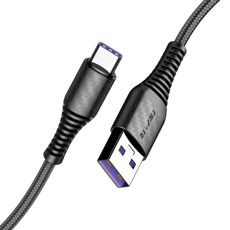 EDA003010401A_1.webp awei CL-69 5A Type-C / USB-C Smart Fast Charging Cable, Length: 1m - Image 7