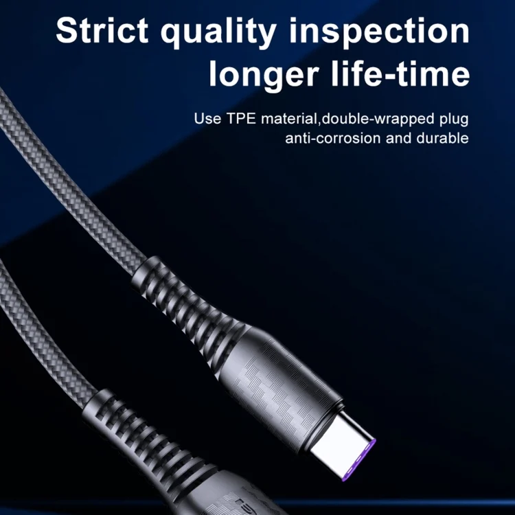 EDA003010401_B2.webp awei CL-69 5A Type-C / USB-C Smart Fast Charging Cable, Length: 1m - Image 3