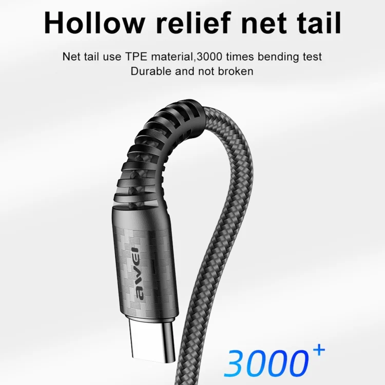 EDA003010401_B3.webp awei CL-69 5A Type-C / USB-C Smart Fast Charging Cable, Length: 1m - Image 4