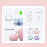 USAMS BU12 TWS Half In-Ear Bluetooth 5.1 Wireless Earphones, USAMS BU12 - Image 3