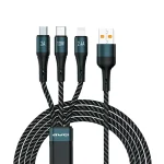 awei CL-972 Type-C / USB-C + 8 Pin + Micro USB 3 In 1 Fast Charging Data Cable, Length: 1.2m