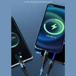 awei CL-972 Type-C / USB-C + 8 Pin + Micro USB 3 In 1 Fast Charging Data Cable, Length: 1.2m - Image 6