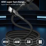 5A Beauty Tattoo USB Charging Cable,Cable Length: 1m, USB-C / Type-C - Image 2