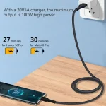 5A Beauty Tattoo USB Charging Cable,Cable Length: 1m, USB-C / Type-C - Image 3