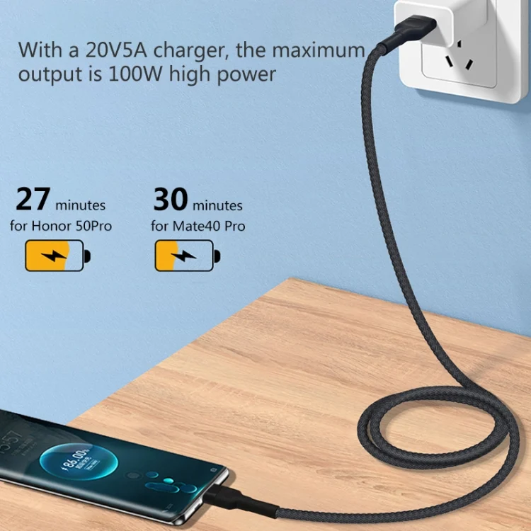 EDA003066801_B2.webp 5A Beauty Tattoo USB Charging Cable,Cable Length: 1m, USB-C / Type-C - Image 3