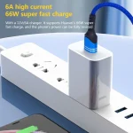 6A Woven Style USB Charging Cable, Cable Length: 1m, USB-C / Type-C - Image 2