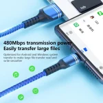 6A Woven Style USB Charging Cable, Cable Length: 1m, USB-C / Type-C - Image 3