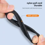 6A 66W 3 in 1 USB to 8 Pin + Micro USB + USB-C / Type-CFast Charging Braided Data Cable, USB to 8 Pin+Micro USB+Type-C - Image 5