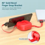 3 in 1 USB To 8Pin + Micro USB + USB-C / Type-C Telescopic Charging Cable with Mobile Phone Holder - Image 4