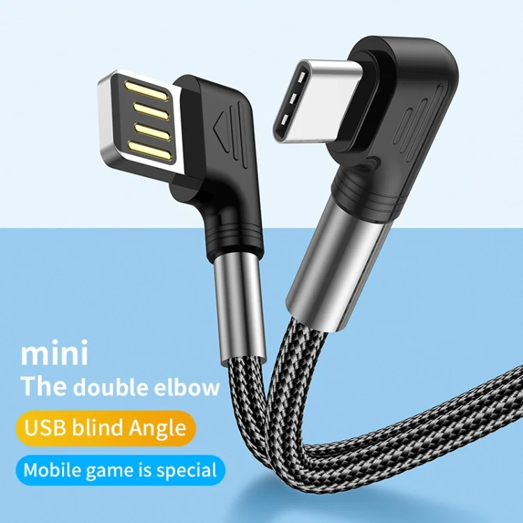 EDA003118301_B3.webp 3A USB-C/Type-C to 8 Pin Double Elbow Charging Cable, 0.5m, 1m, 2m, 3m - Image 4